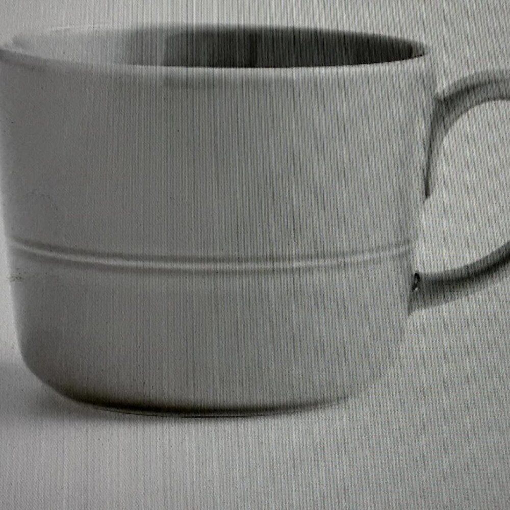 COPY - Crate&Barrel Light Grey Coffee Mug - single replacement cup (1)